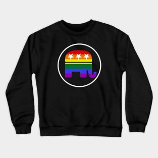 Rainbow Republican Elephant Crewneck Sweatshirt